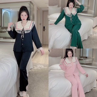 Bộ lụa mango tay dài hàng thiết kế, chất mềm mịn, không nhăn