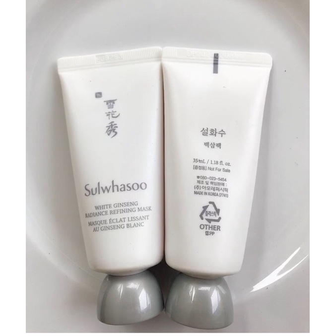 Mặt nạ ủ trắng tẩy da chết Sulwhasoo bạch  ndưỡng trắng mềm mịn da White Ginseng Radiance Refining Mask