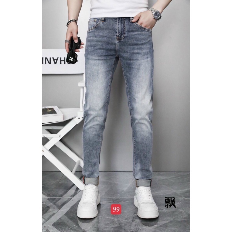 Quần jean nam xanh cao cấp-chất bò co dãn 4 chiều-from chuẫn thời trang Lady-Hn Store88 ms 99