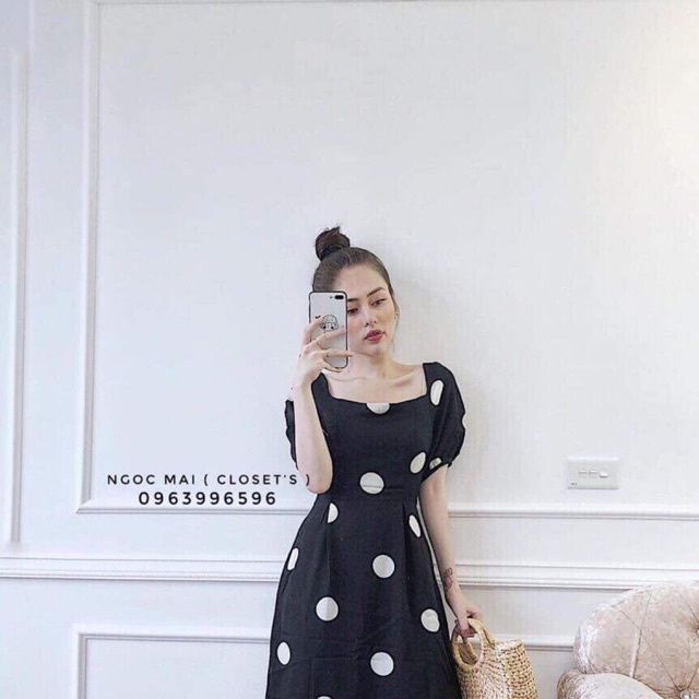 Combo váy chấm bi