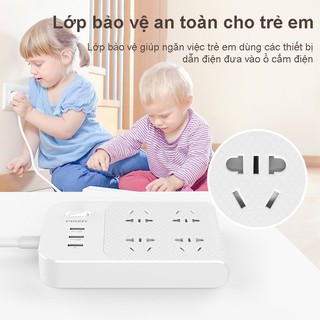 Ổ cắm điện Pisen BH-43  (Ổ dính, 4xAC, 3xUSB)