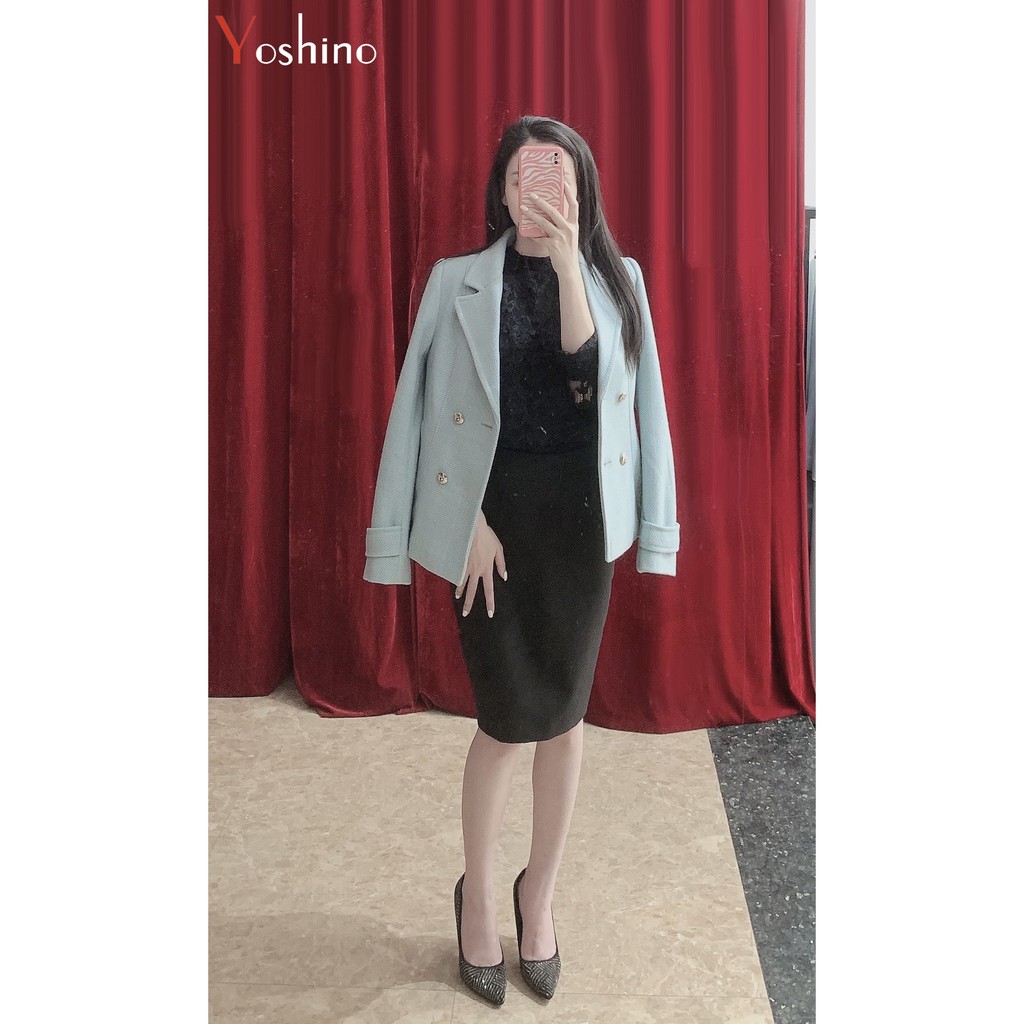 Yoshino áo vest dạ xương cá 01328711