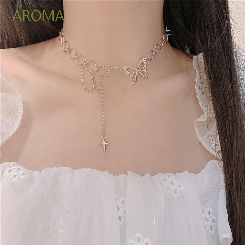 Dây Chuyền Hợp Kim Nhiều Lớp Mặt Hình Bướm Xinh Xắn Cho Nữ