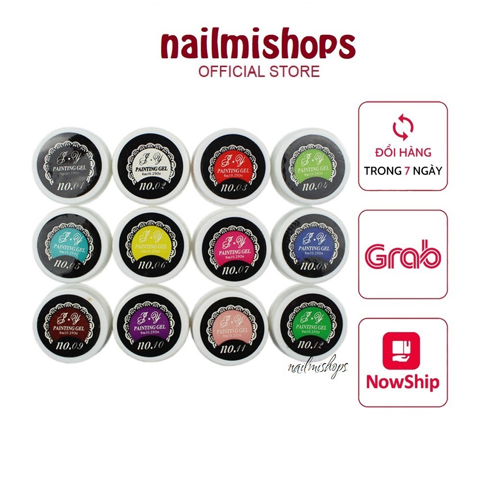 Gel vẽ nét 12 mầu - nailmishops