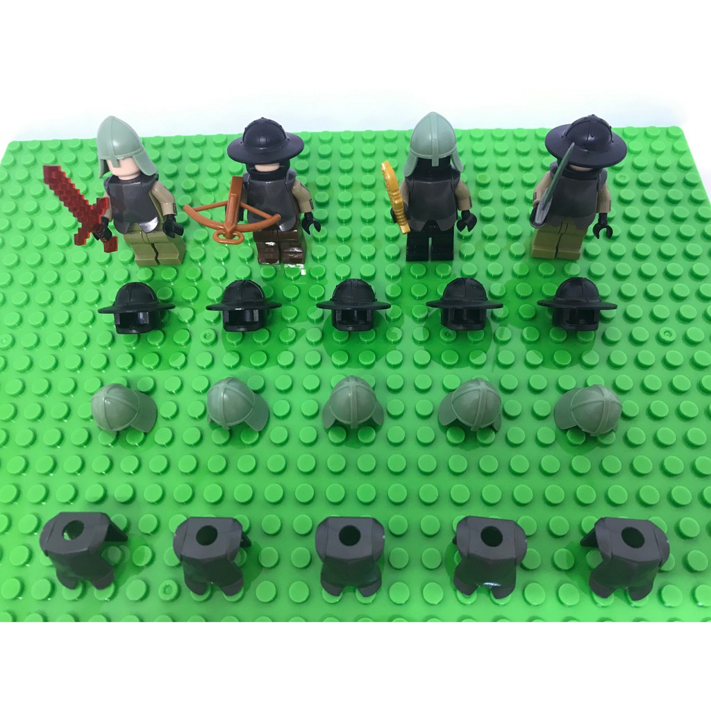 Phụ kiện minifigures áo giáp và mũ lính châu âu