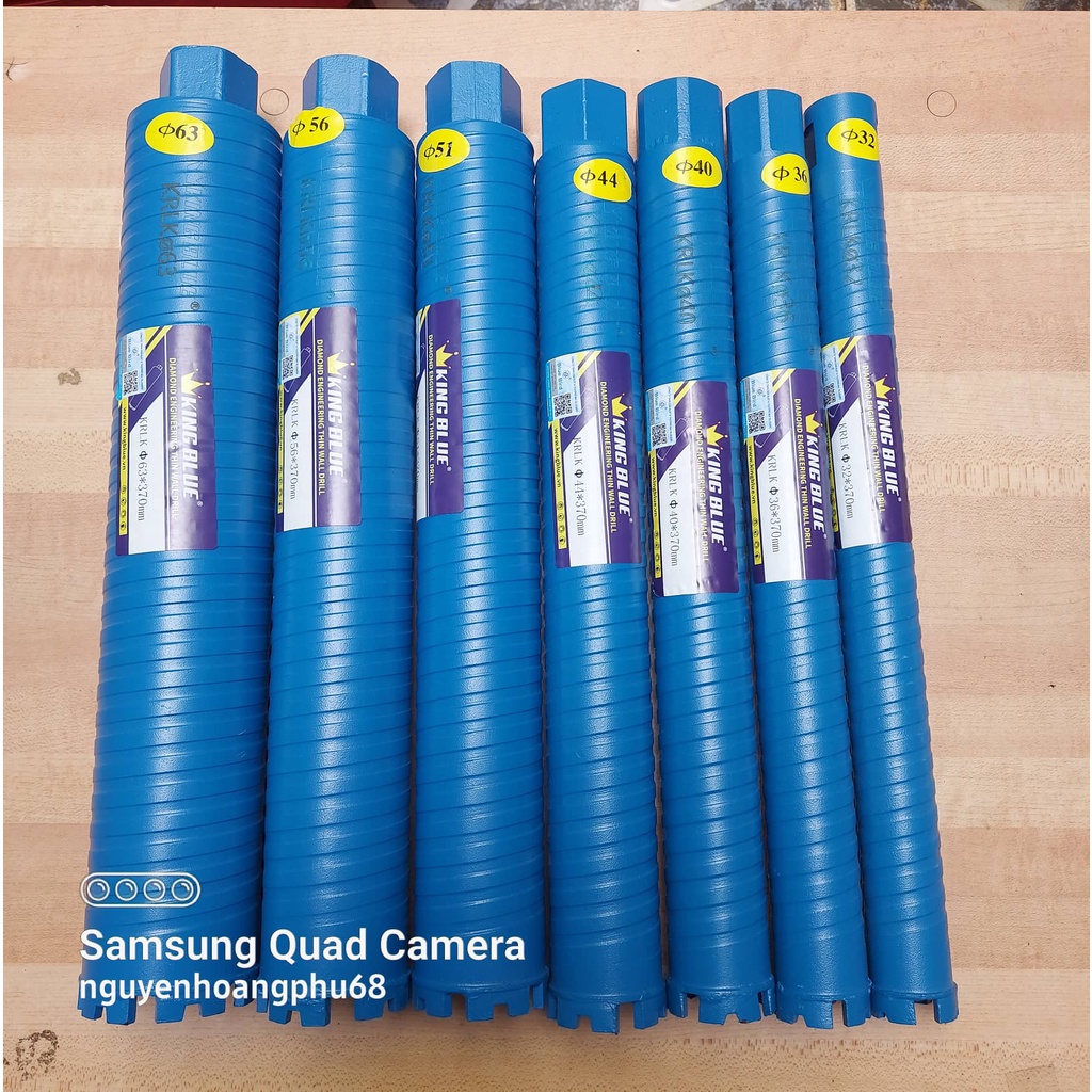 Mũi khoan rút lõi bê tông, khoan khoét tường gạch bê tông thương hiệu King Blue chất lượng
