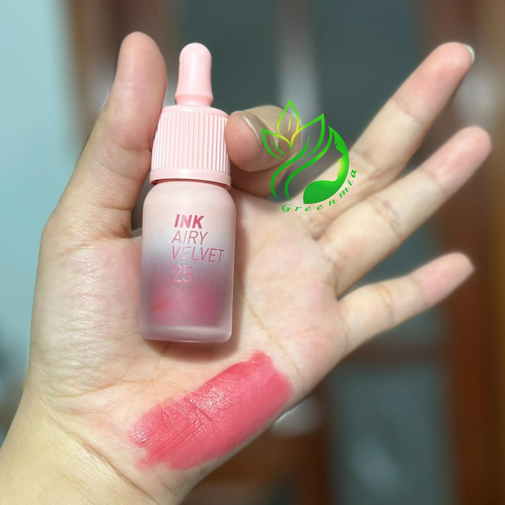 Son Ink Airy 25 Zazzy Peach Hồng Đào Cánh Sen Kem Lì Peripera Ink Airy Velvet Lip Tint 4g