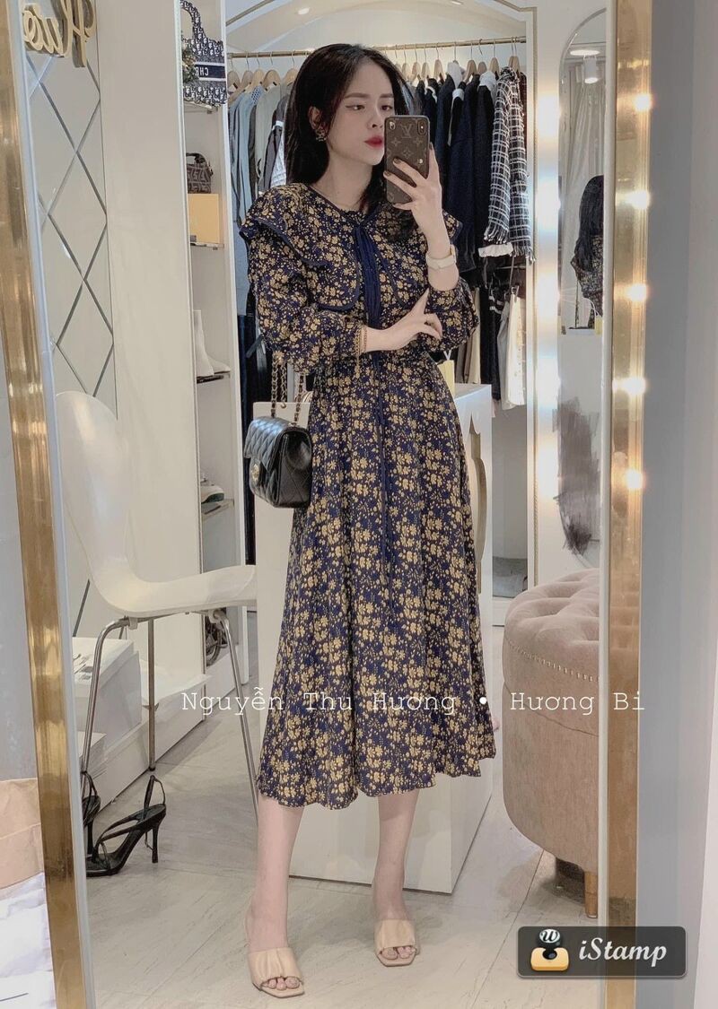 Váy hoa cổ sen rời hàng đẹp | BigBuy360 - bigbuy360.vn