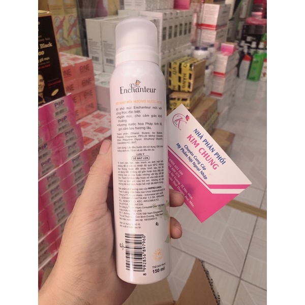 Xịt khử mùi toàn thân🥇Hương nước hoa Enchanteur 150ml