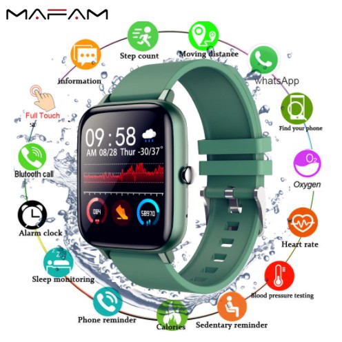 MAFAM 2021 smart watch bluetooth call P6 health monitoring custom wallpaper 1.54 inch men's and women's sports Colmi watch P8/V23