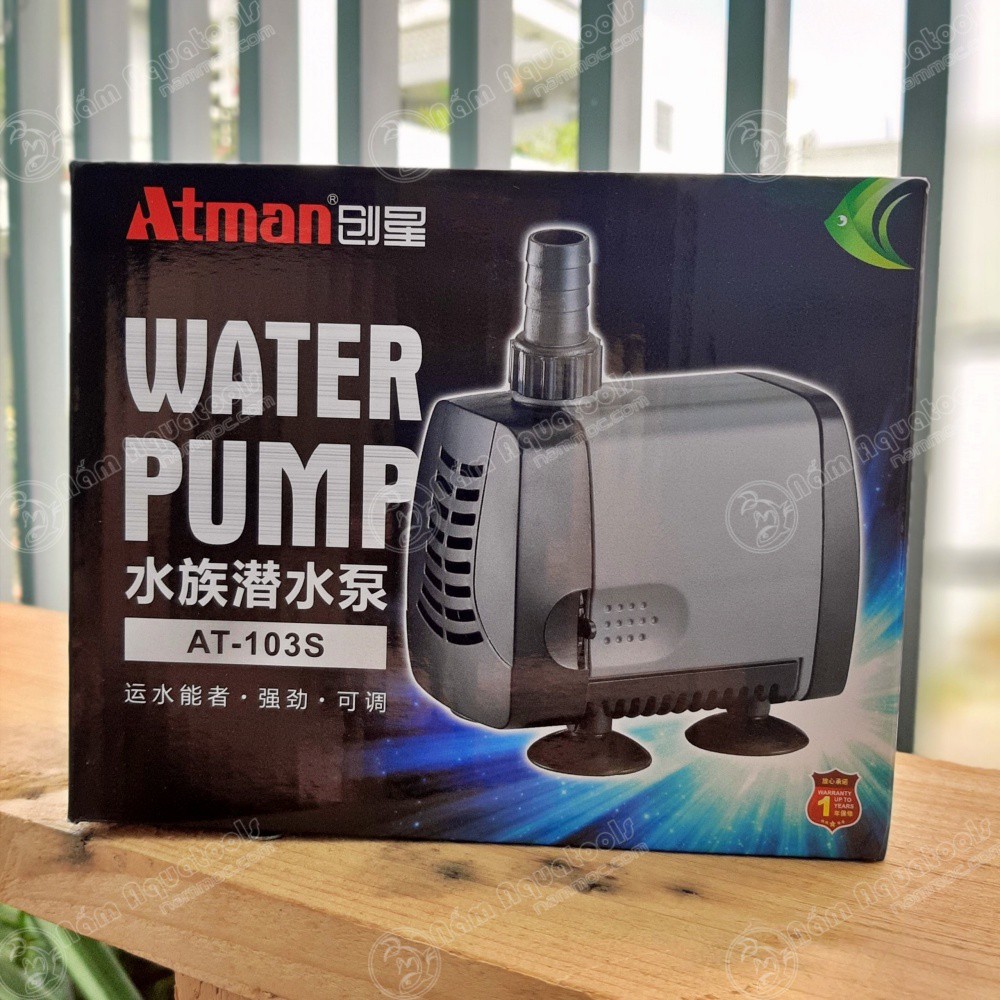 Máy Bơm Atman AT 101S | 102S | 103S | 104S - Máy Bơm Thế Hệ Mới Hoạt Động Êm Ái Tiết Kiệm Điện Cho Bể Cá Cảnh, Thuỷ Sinh