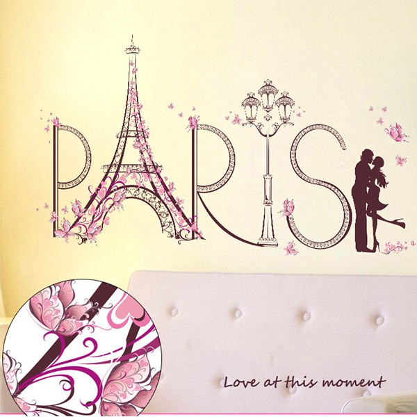 [RẺ VÔ ĐỊCH] Decal dán tường paris love - DC614