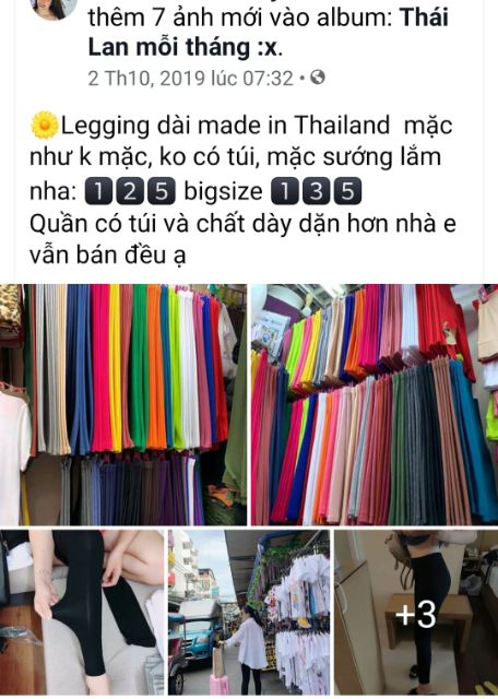 Legging made in Thái Lan - đùi, lửng, dài - có Bigsize
