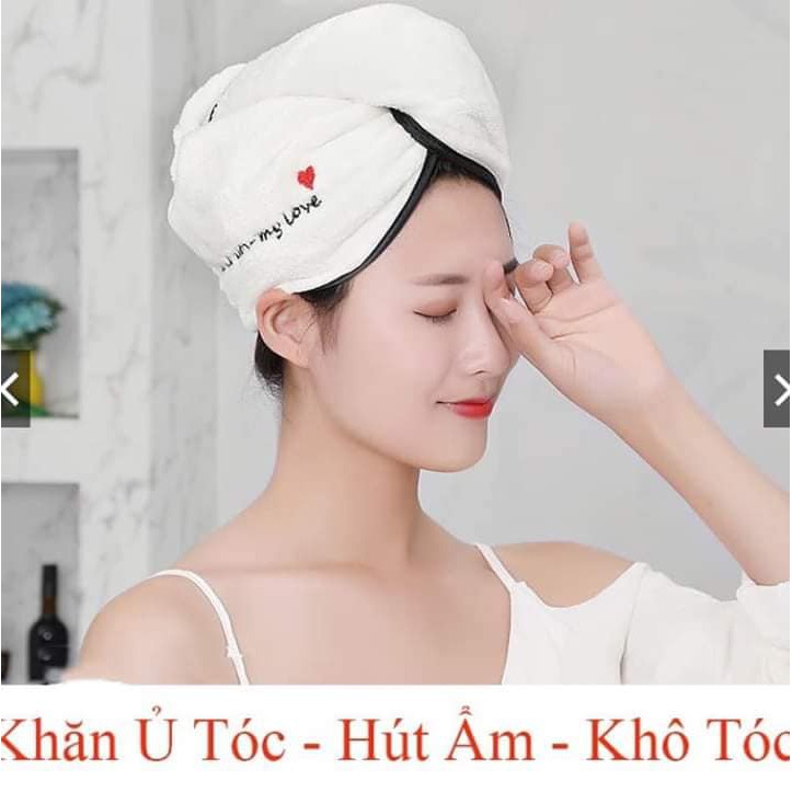 Khăn Quấn Đầu Khô Tóc Siêu Thấm Hút,Tiện Dụng