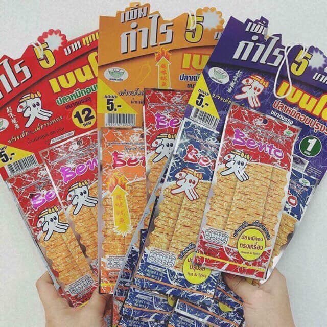 Dây (12 gói) Mực Bento Thái Lan