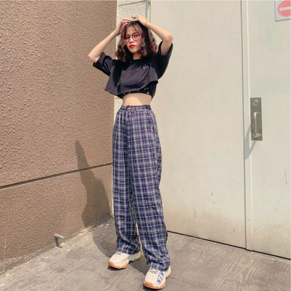 [HOT] 🍟🍝Quần Kẻ Caro Dáng Rộng YAME Ulzzang Unisex (12 MÀU)🍟🍝 Nhiều mã🍟🍝 Nhiều màu