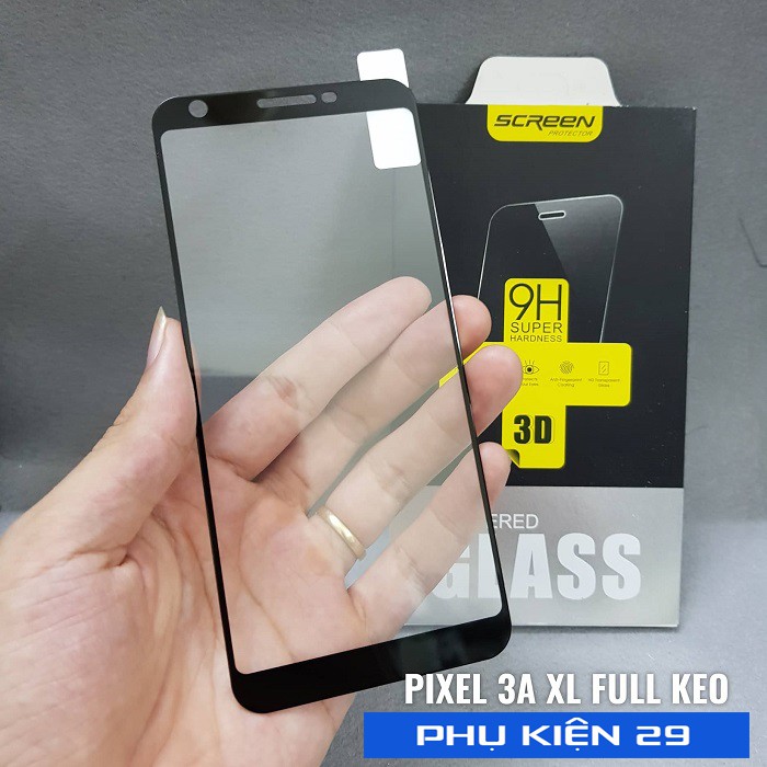 [Google Pixel 3A XL/ 3AXL] Kính cường lực FULL màn FULL keo Glass Pro+ 9H