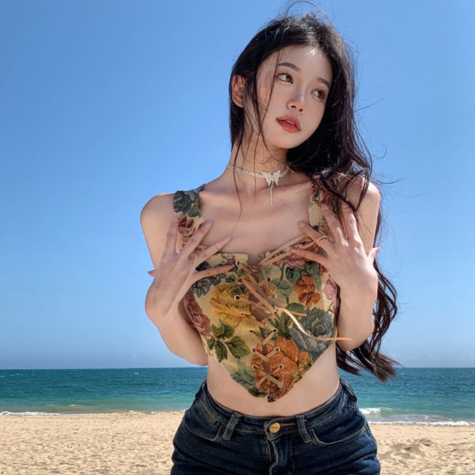 Áo croptop Sát Nách Dáng Ngắn Thời Trang Mùa Hè Quyến Rũ Cho Nữ
