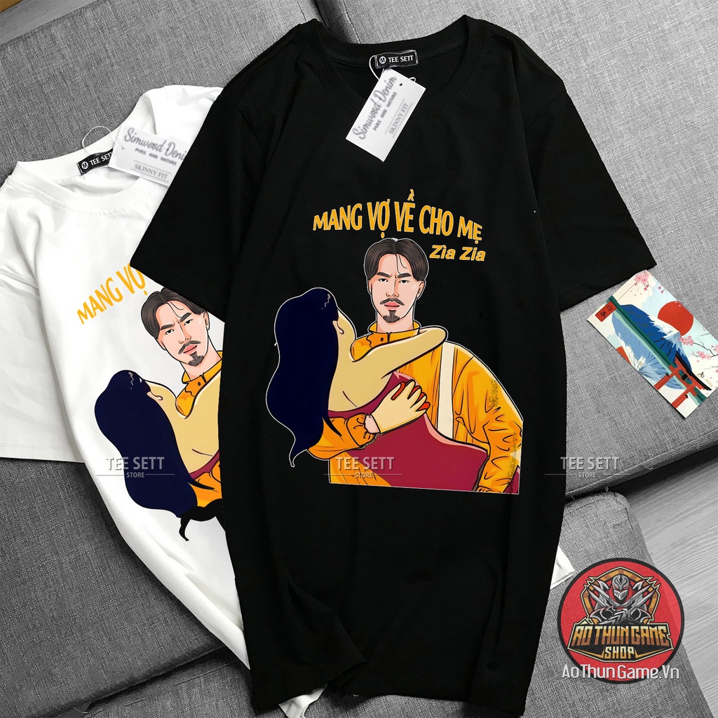 Áo thun nam nữ mang tiền về cho mẹ phông cotton co giãn thoáng mát, áo mang tiền về cho vợ, mang vợ về cho mẹ đen trắng