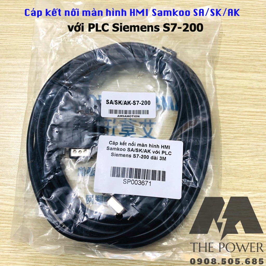 Cáp kết nối màn hình HMI Samkoo SA/SK/AK với PLC Siemens S7-200 dài 3M