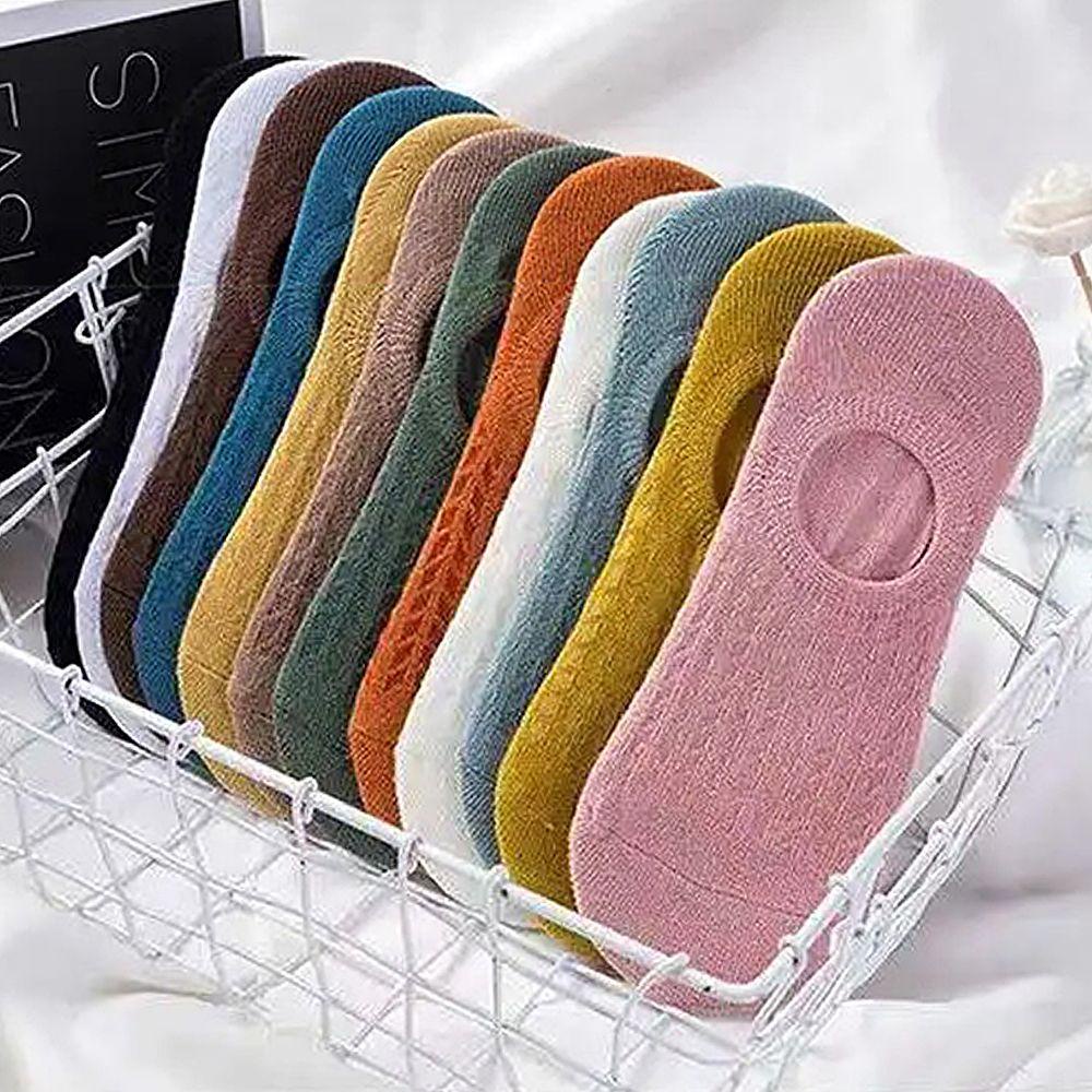 Bộ 10 Đôi Vớ Lưới Cổ Thuyền Bằng Silicone Chống Trượt Cho Nữ