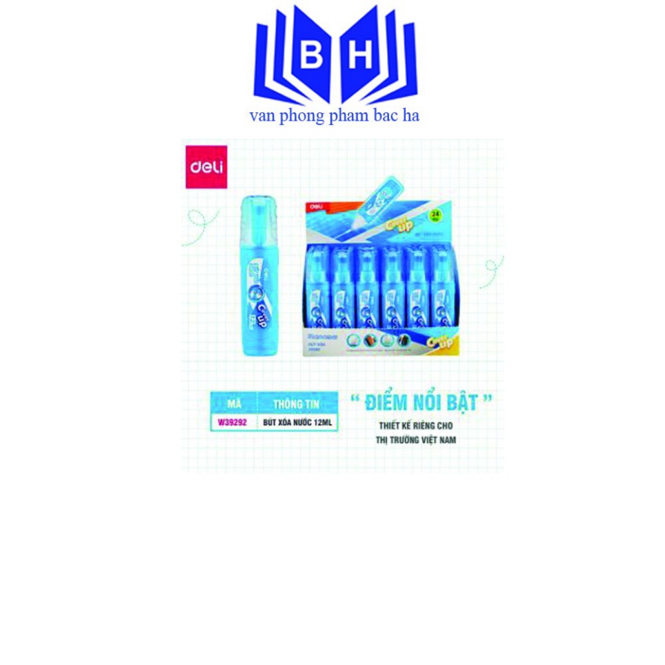 Bút Xóa Deli W39292  Bút Xóa Nước Deli Không Độc Hại Nhanh Khô Sự Lựa Chọn Yêu Thích Của Các Bạn