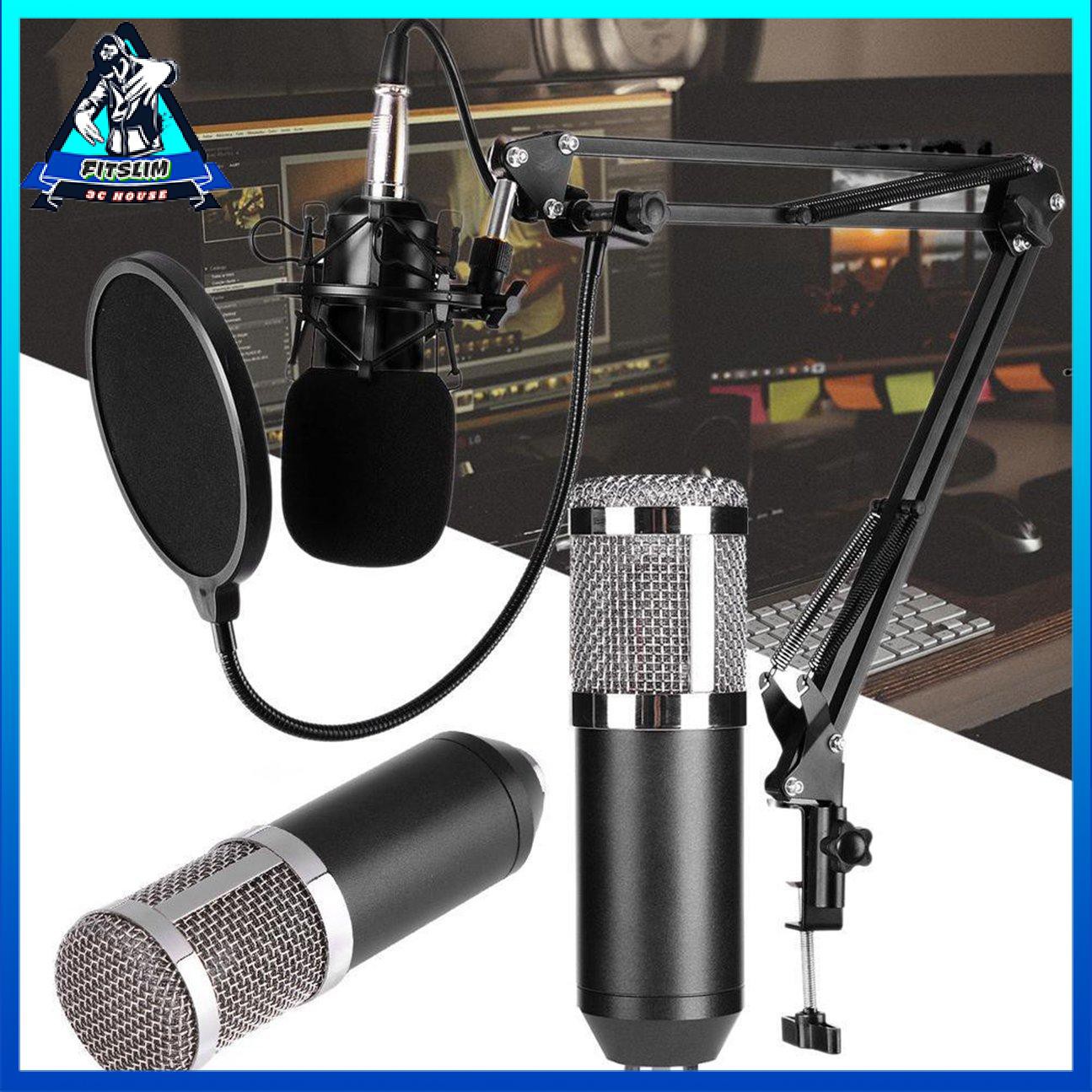 BM800 Dynamic Condenser Microphone Sound Studio KTV Hát Ghi âm Mic