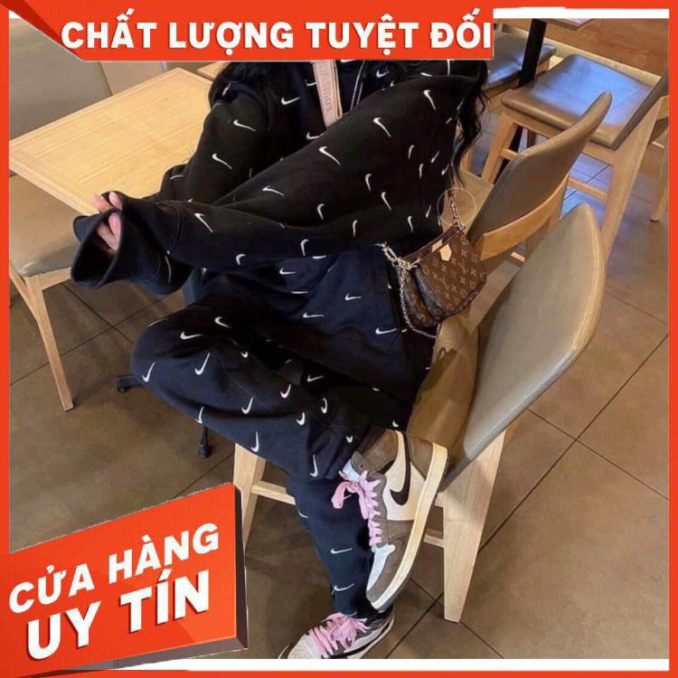 Bán sỉ BÁN SỈ - BỘ NỈ BÔNG KÈM MŨ CHUI ĐẦU IN NIKAILI