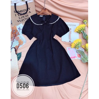 Bigsize Đầm cổ viền nơ D506