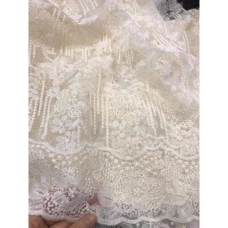 Vải ren lưới hoa nhí