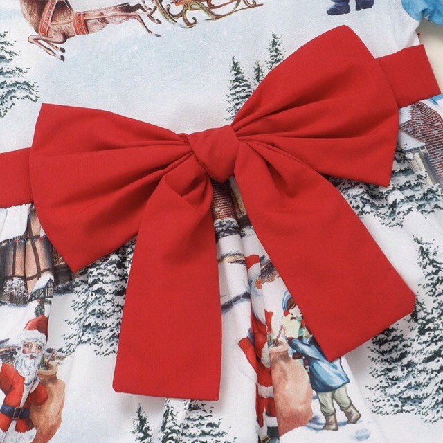 Đầm Công Chúa Tay Ngắn Phối Nơ To vs Hoạ Tiết Đáng Yêu... Cho Bé Từ 0-5 Tuổi.