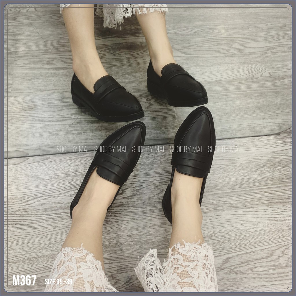 Giày lười nữ mũi nhọn phong cách đơn giản M367 SHOEBYMAI