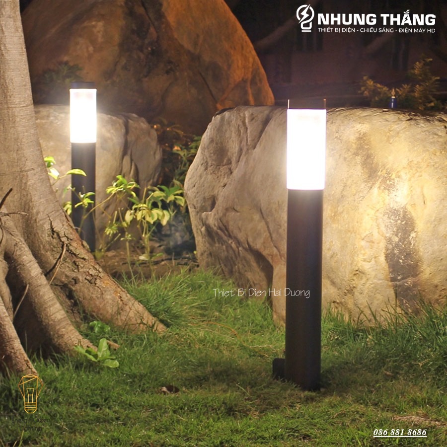 Đèn Cột Trang Trí Sân Vườn DSV-1160 Chống Nước - Chiều Cao 60cm - Cắm Điện 220V - Kèm Bóng G45 - Bảo Hành 1 Năm