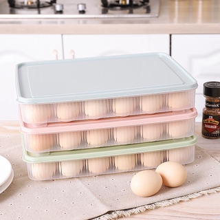 Egg storage box with lid refrigerator kitchen fresh-keeping storage box new plastic egg rack egg tray