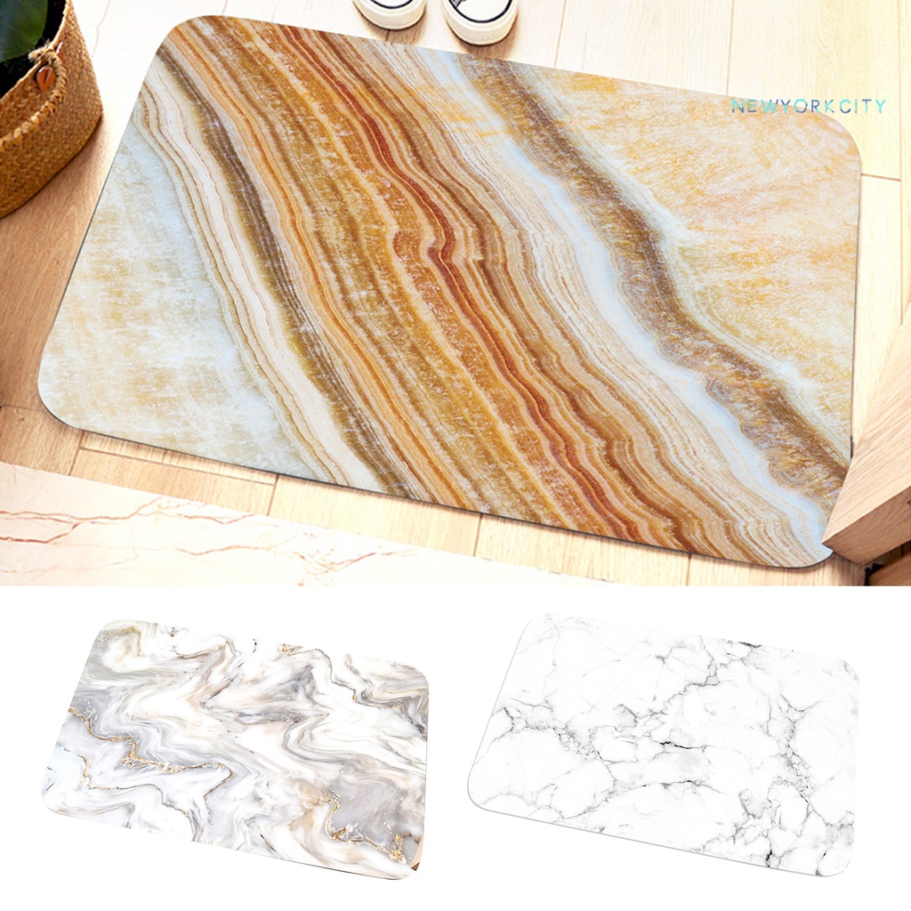 Thảm Chùi Chân Polyester Chống Trượt Thấm Hút Nhanh Khô Thoải Mái Dành Cho Phòng Tắm