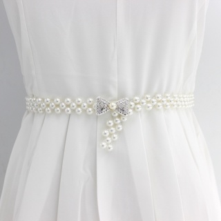 DÂY ĐAI VÁY ĐÍNH NGỌC TRAI NHỰA  / THẮT LƯNG CHO NỮ MẶT ĐÁ