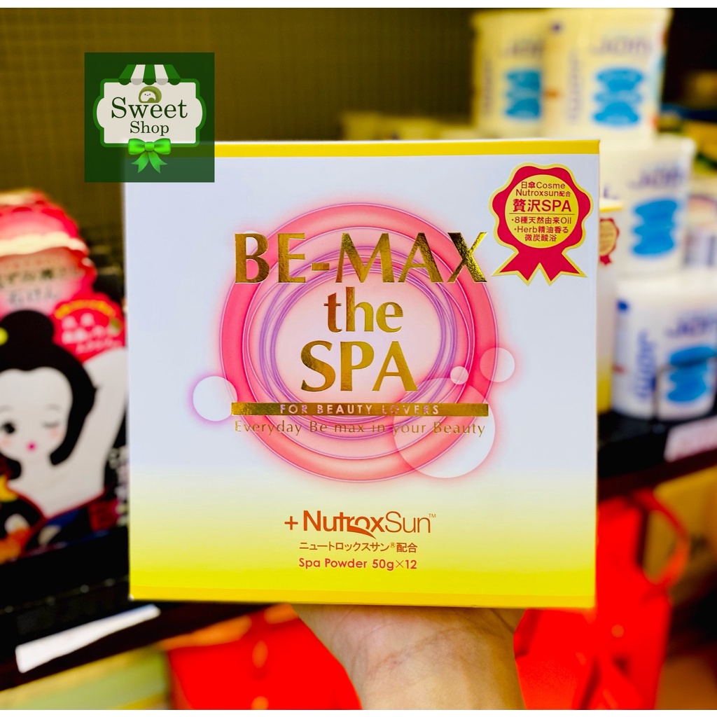 Bột tắm trắng Be-Max The Spa Bath Powder Nhật Bản hộp 12 gói