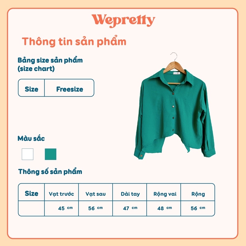 Áo sơmi nữ cách điệu màu trắng và xanh cổ vịt xẻ vạt phía sau phối cùng quần jeans-âu Wepretty Clothes | BigBuy360 - bigbuy360.vn