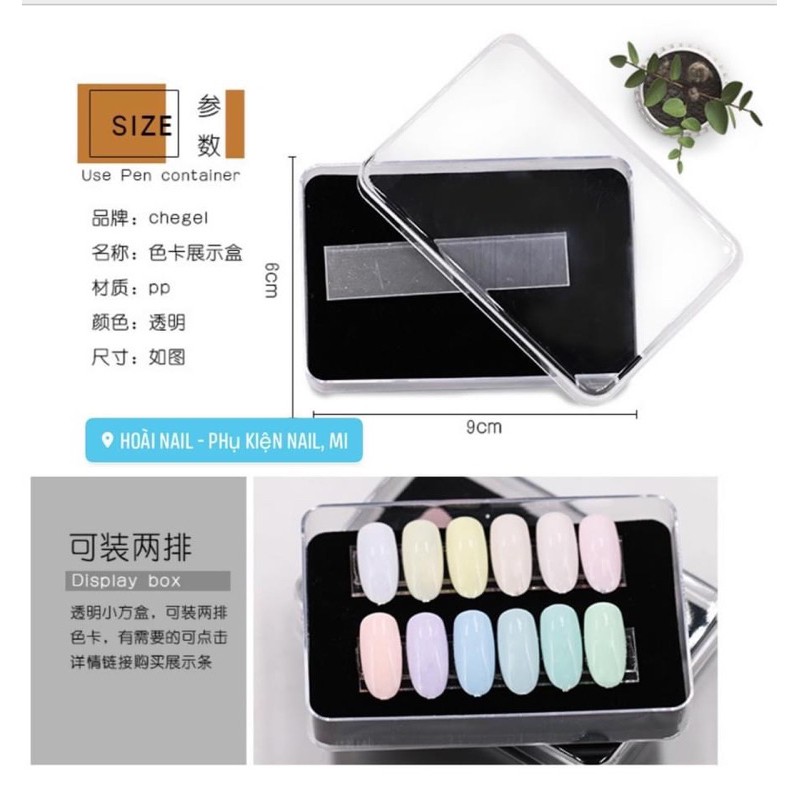 hộp đựng nail box, trưng bày móng mẫu