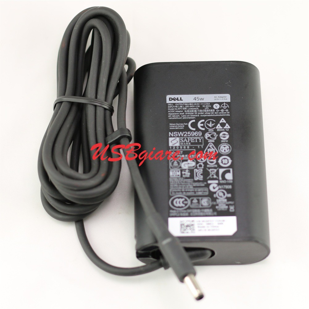 Sạc laptop Dell Oval 19.5V 2.31A 45W chân kim nhỏ - XPS 13 - Adapter kèm dây nguồn BẢO HÀNH 12 THÁNG ĐỔI MỚI