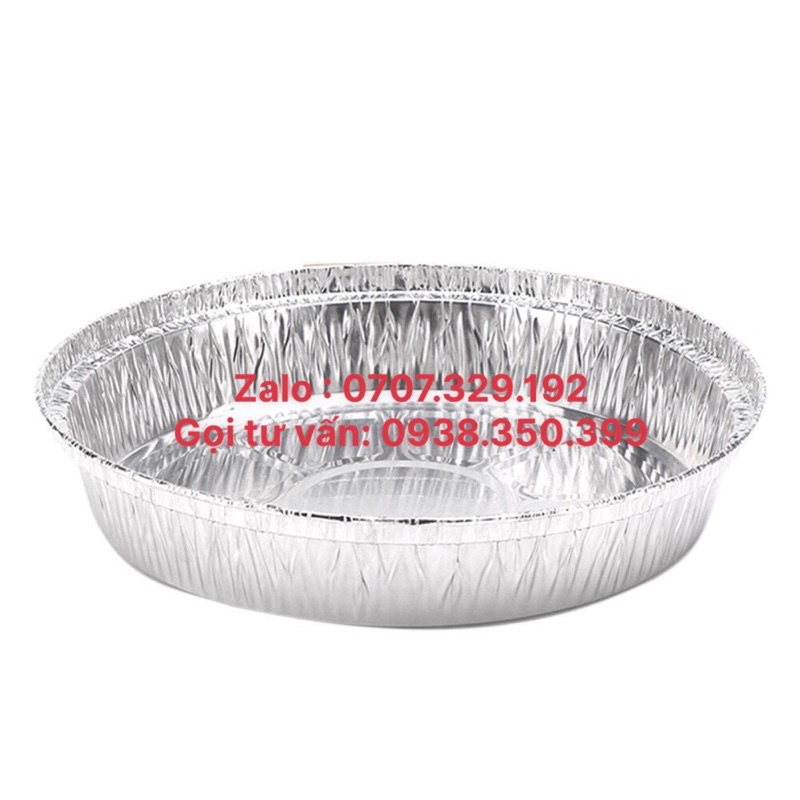 Khay nhôm lót nồi chiên không dầu làm bánh/làm món nướng chống dính hình tròn dùng một lần