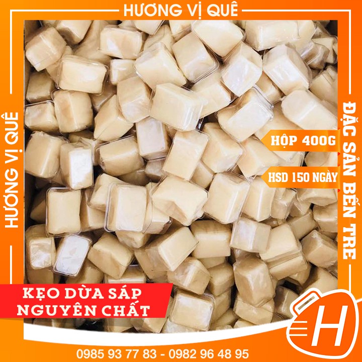 Kẹo Dừa Sáp Nguyên Chất - Hủ 400g - Đặc Sản Bến Tre