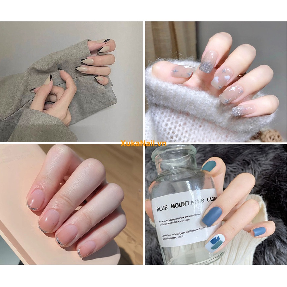 [R161-180] Bộ 24 móng giả /Kèm keo/ làm nail đẹp