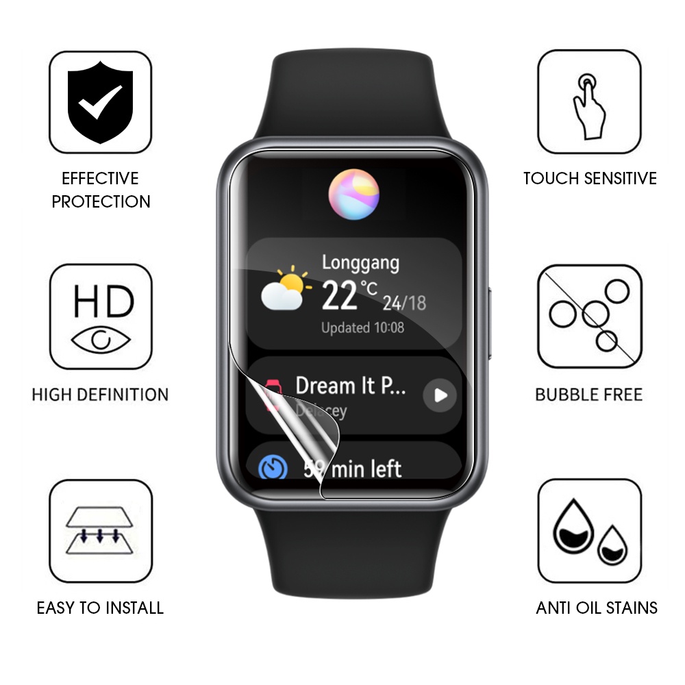 Miếng Dán Hydrogel Chống Dấu Vân Tay Cho Đồng Hồ Thông Minh Huawei Watch Fit 2