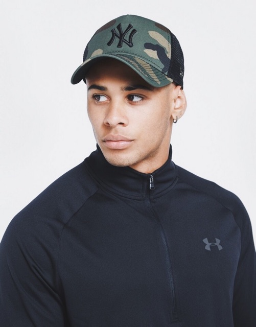 Nón NY Camo form trucker đứng