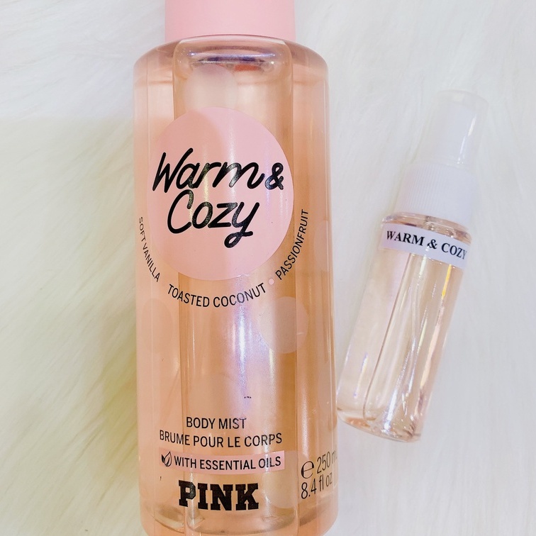 Warm & Cozy -  Xịt thơm toàn thân Body Mist Victoria's Serectignature / Pink  Chiết 10/30/50ml + Full Seal