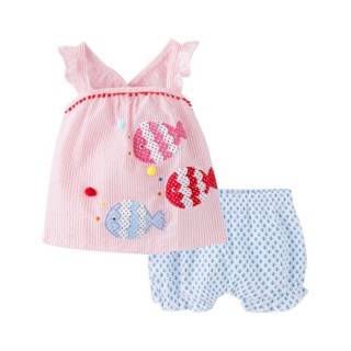 Set bộ tay bèo bé gái sz 2-7y