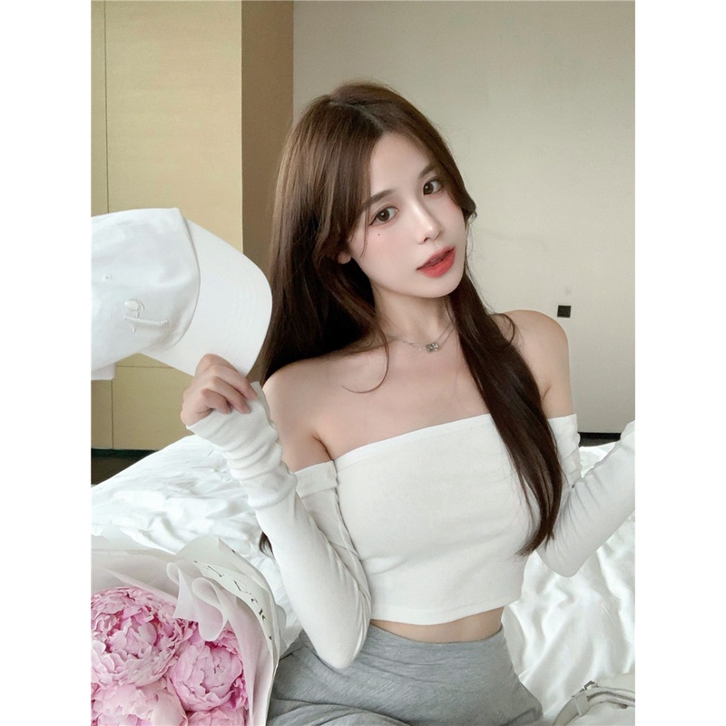 Áo Thun Nữ Tay Dài Hở Vai Phong Cách Âu Mỹ Thời Trang Quyến Rũ