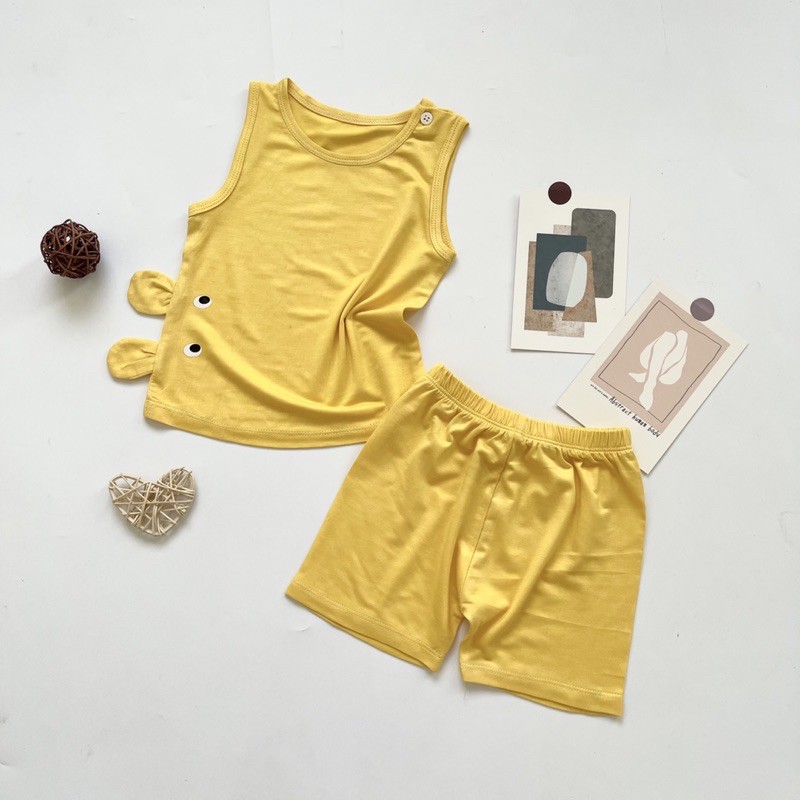 BỘ BA LỖ TAI MẮT SƯỜN KUTE THUN LẠNH CHO BÉ