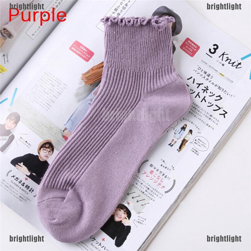 Vớ cotton Phối Ren Kiểu Dáng Dễ Thương Xinh Xắn